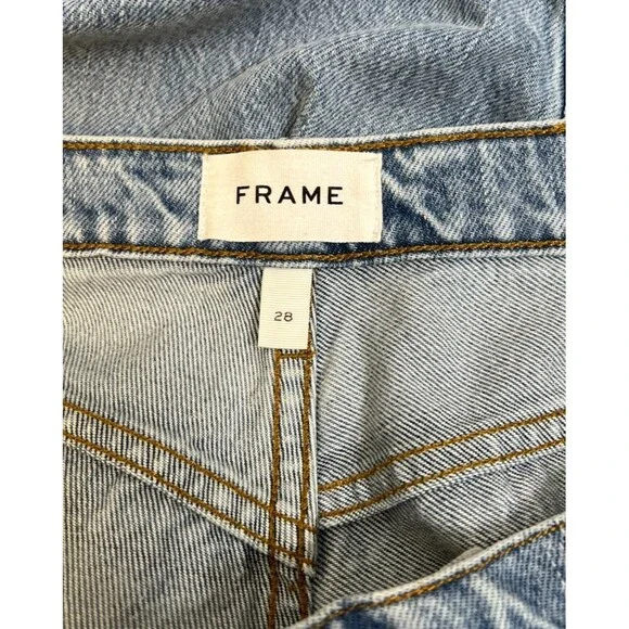 FRAME Le Slouch Caspian Graffati Scribble Print Boyfriend Jeans Size 28 Button - Picture 9 of 9